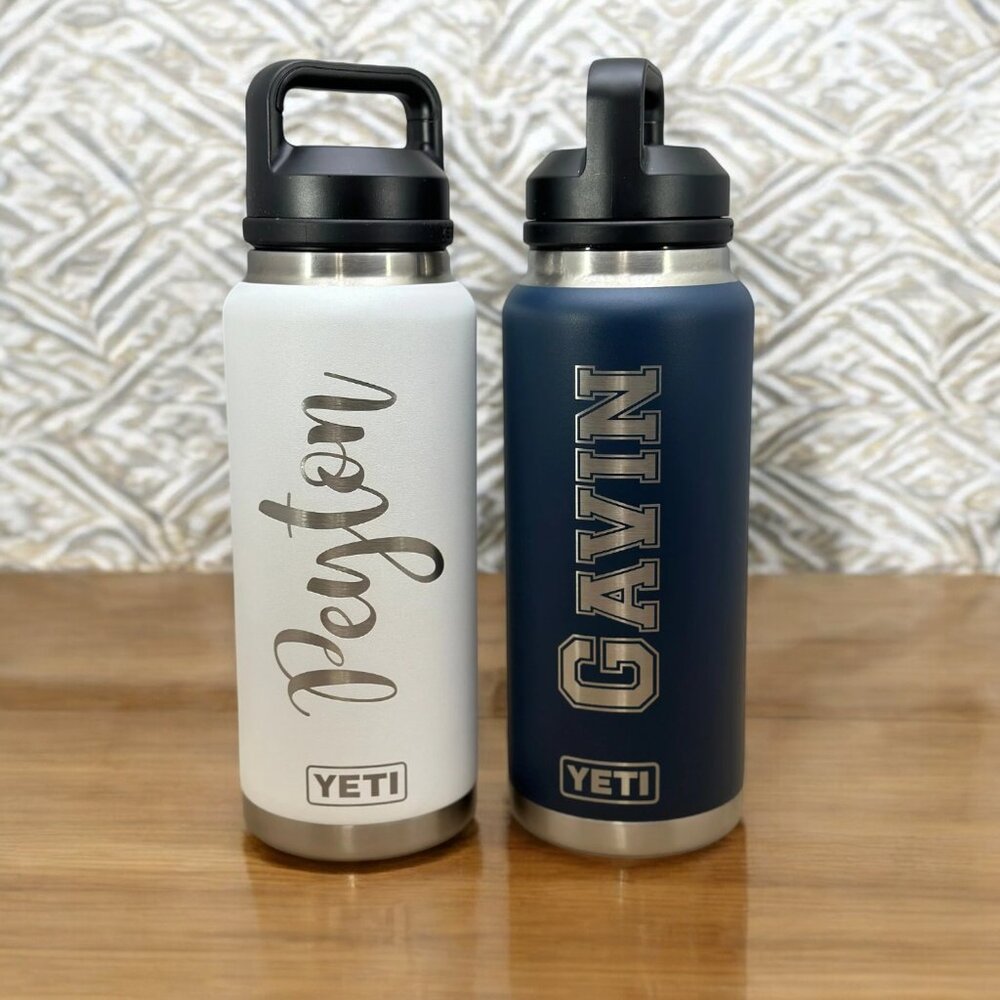 Personalized Laser Engraved Yeti Bottle, Get your Name & Logo Engraved on Yeti